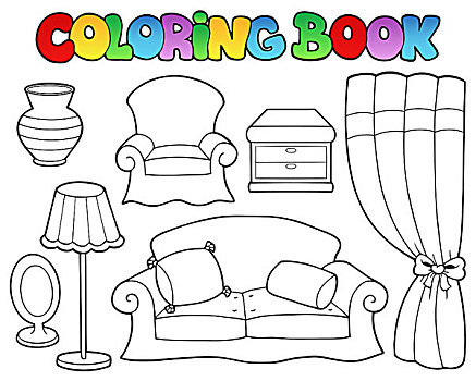 上色画册,多样,家具
