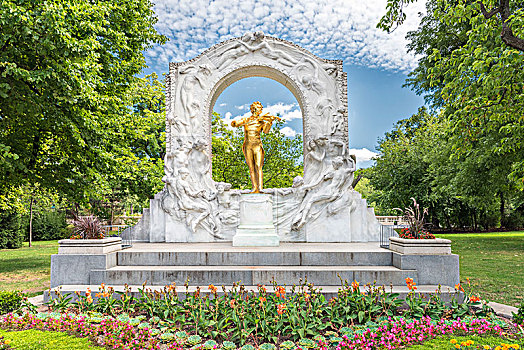 维也纳,奥地利,欧洲,约翰施特劳斯纪念碑,城市公园