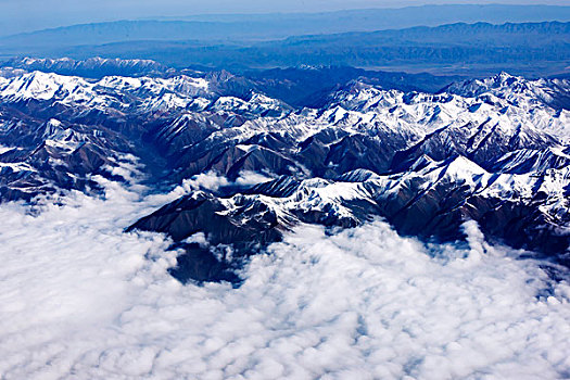 云海,雪山,群山,山脉