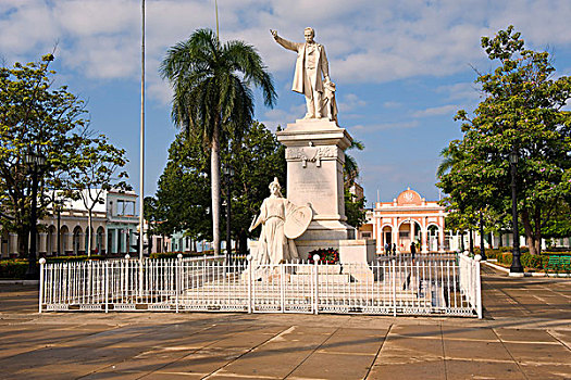 公园,雕塑,马蒂,西恩富戈斯,世界遗产,古巴