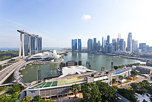 城市,天际线,新加坡