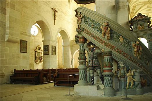 讲台,15世纪,教堂,巴登符腾堡,德国