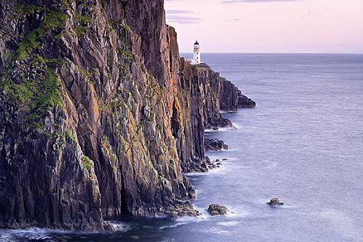 悬崖,海岸线,斯凯岛,苏格兰