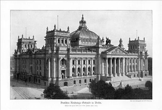 德国国会大厦,迟,19世纪,艺术家,未知