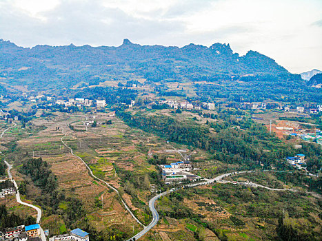 航拍湖北恩施大峡谷云龙地缝景区