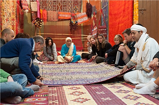 摩洛哥,地毯,销售,展示,传统,旅游,非洲