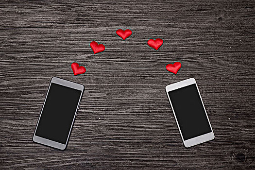 手机和情人节礼物,情人节背景