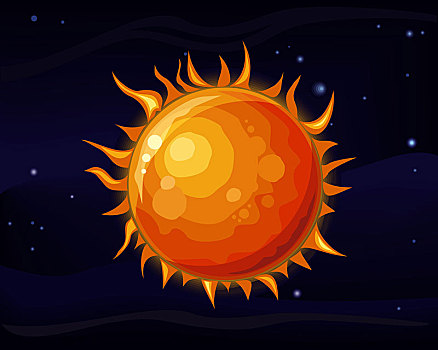 太阳,太空,星星,背景,鲜明,热,橙色,太阳系,星系,发光,酷,矢量,插画