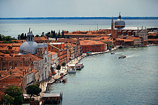 威尼斯,天际线,俯视,意大利