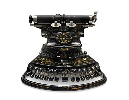 新,模型,老式,打字机,1875年