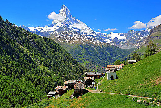 小村庄,马塔角,策马特峰,瓦莱,瑞士,欧洲