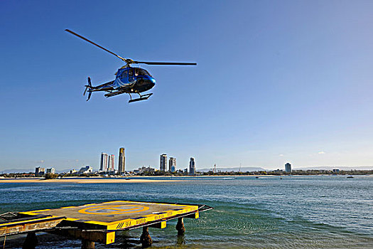 直升飞机,海洋世界,冲浪者天堂,黄金海岸,新南威尔士,澳大利亚