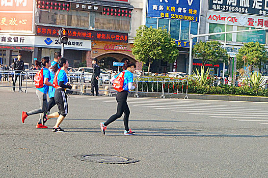 深圳宝安马拉松比赛实拍