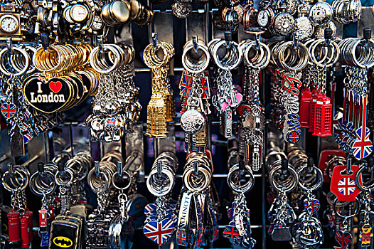 英国,英格兰,卡姆登,伦敦,纪念品,钥匙扣,出售,市场