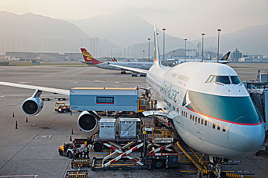 中国,香港,香港国际机场,太平洋,波音747,飞机
