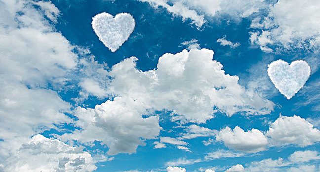 浪漫,概念,云,天空