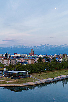 俯视,山脉,公园,富山,日本