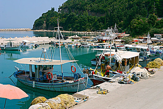 港口,凯法利尼亚岛,希腊