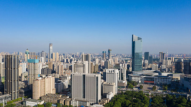 武汉城市风光市中心高楼群