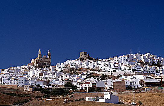 奥维拉,一个,白色,乡村,安达卢西亚,西班牙,欧洲