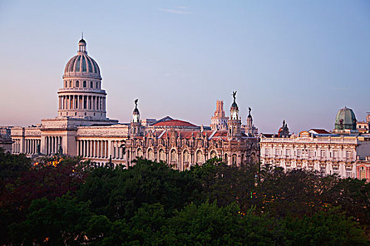 风景,奶奶,酒店,黎明,哈瓦那,古巴