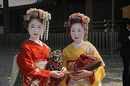 鸾舞伎,艺伎,训练,京都,日本,亚洲