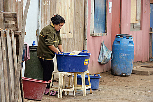 女人,洗衣服,手,利马,秘鲁