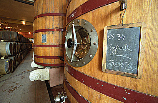 橡木桶,发酵,桶,标识,指示,2003年,城堡,郎格多克,朗格多克-鲁西永大区,法国