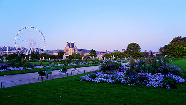 巴黎暮色-杜乐丽花园