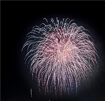 彩色,烟花,夜空