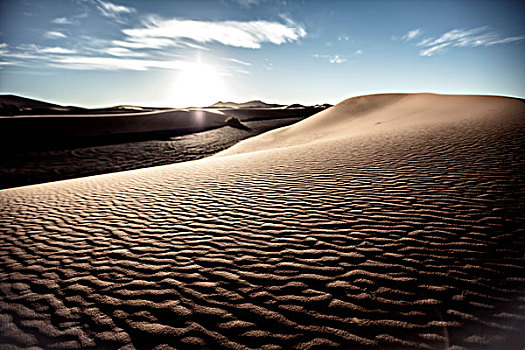 荒漠景观,沙丘,阴天