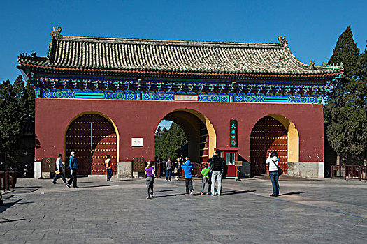 入口,大门,寺庙,北京,中国,亚洲