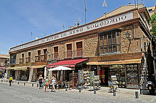 纪念品,商店,老城,托莱多,西班牙,欧洲