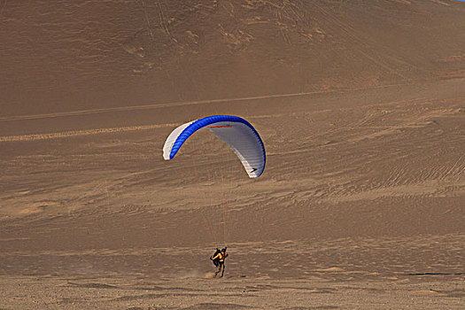 滑翔伞,荒芜,帕拉加斯,秘鲁,南美