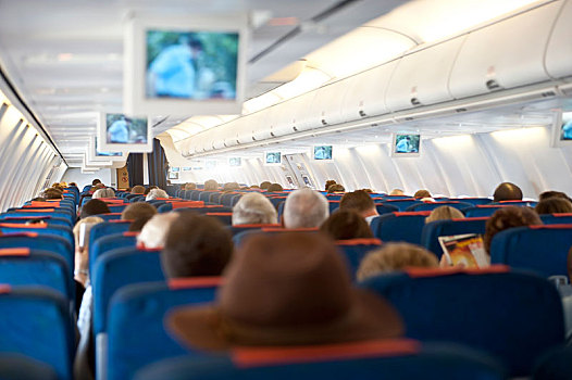 飞机,机舱,乘客