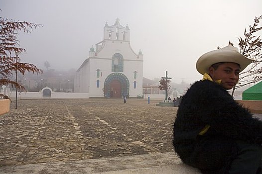 圣胡安,教堂,圣克里斯托瓦尔,房子,恰帕斯,省,墨西哥