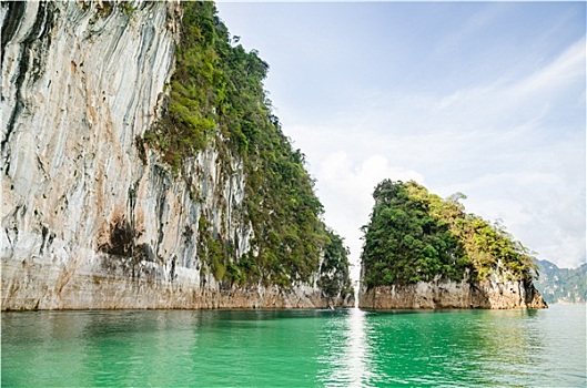 漂亮,岛屿,绿色,湖,桂林,泰国