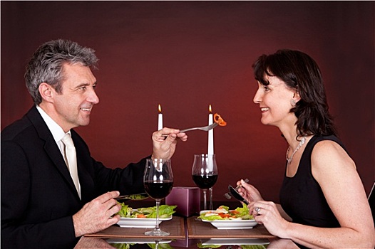 情侣,浪漫,餐饭,餐馆