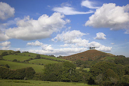 英格兰,山,风景,乡村,看,靠近