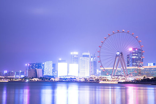 广东省深圳市前海片区夜景