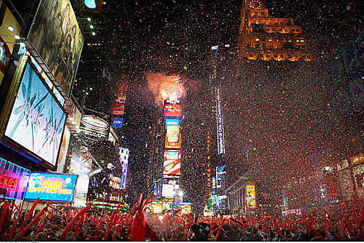 新年,时代广场,纽约,美国