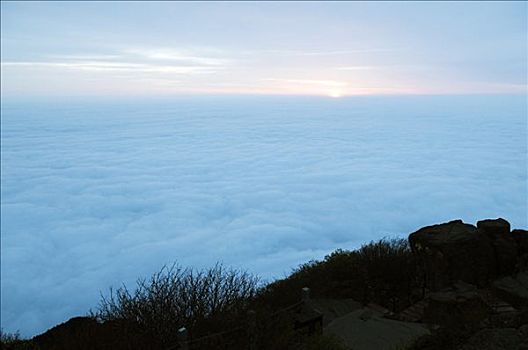 中国,四川,峨眉山,世界遗产,云海,日出