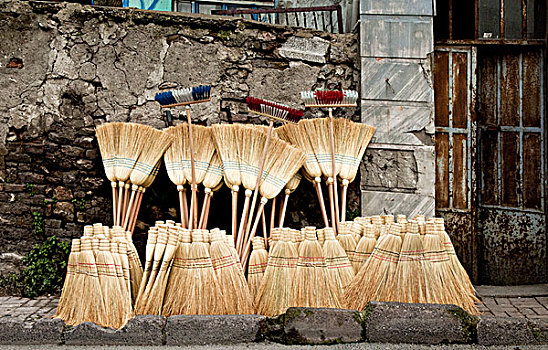 地面,刷,售出,街道,伊斯坦布尔,土耳其,2009年