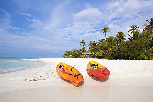 海洋,皮划艇,海滩,胜地,南马累环礁,马尔代夫