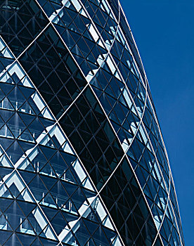 瑞士再保险塔,伦敦,户外,玻璃窗,特写