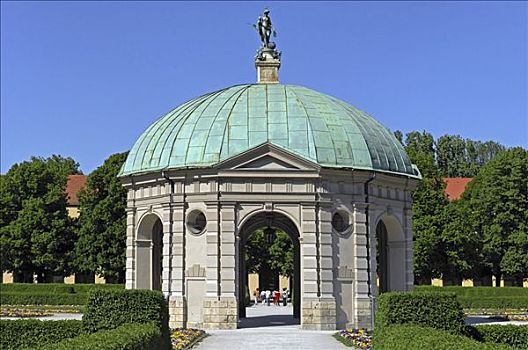 寺庙,宫廷花园,慕尼黑,巴伐利亚,德国
