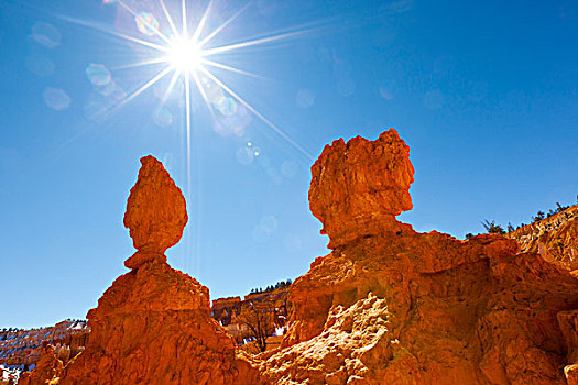 红色,砂岩,岩石构造,布莱斯峡谷国家公园,犹他,美国