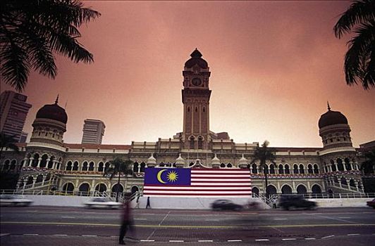 马来西亚,吉隆坡,建筑,国旗