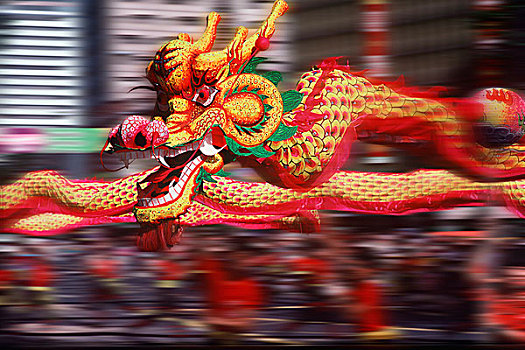 中国龙,跳舞,春节,节日,新加坡
