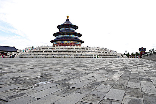 中国古建筑北京象征天坛公园大面积地面图片
